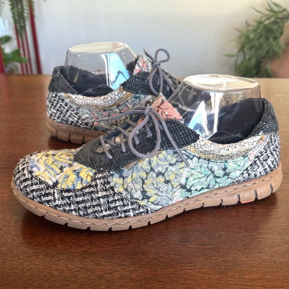 Born Taza Floral Tapestry Canvas Leather Sneakers | Women’s Size 8 - Picture 1 of 11
